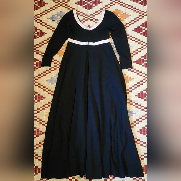 Rudi Gernreich VINTAGE L/S Sweater Dress. Sz 6. Black/Cream. - Picture 6 of 10